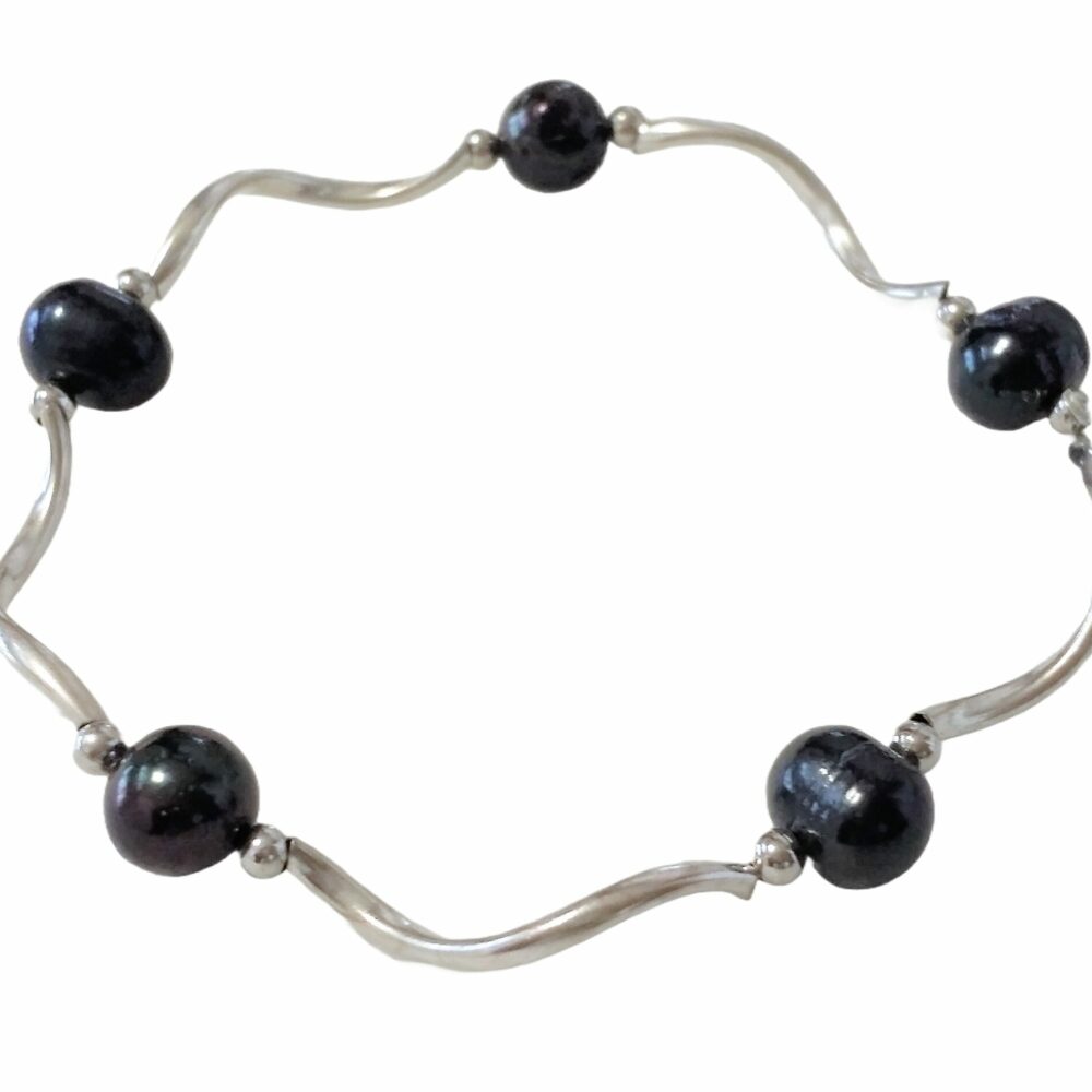 Pearl Stretchable Bracelet - Black (BA-903517)