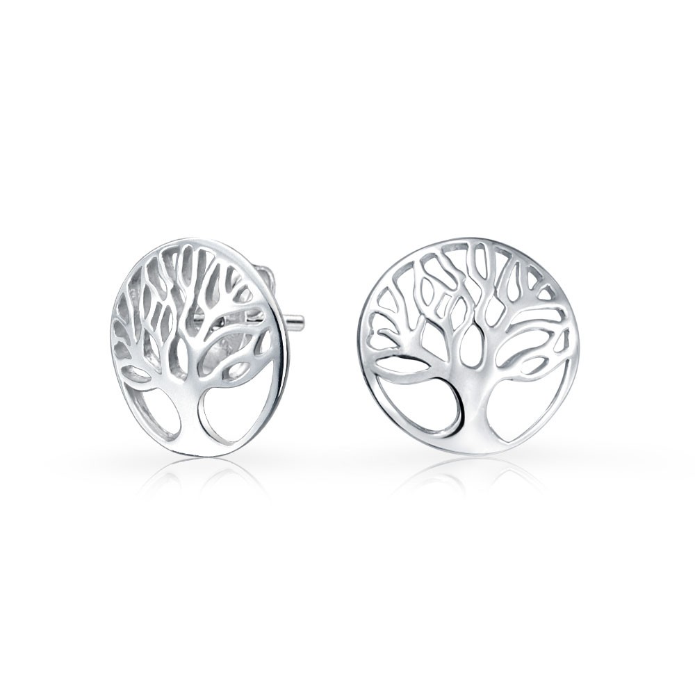 Tree of Life Sterling Silver Stud Earrings (ER-903398)