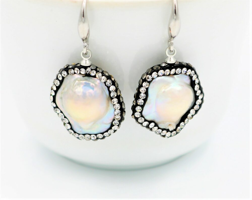 Baroque Pearl with Swarovski Earrings (ER-907506)