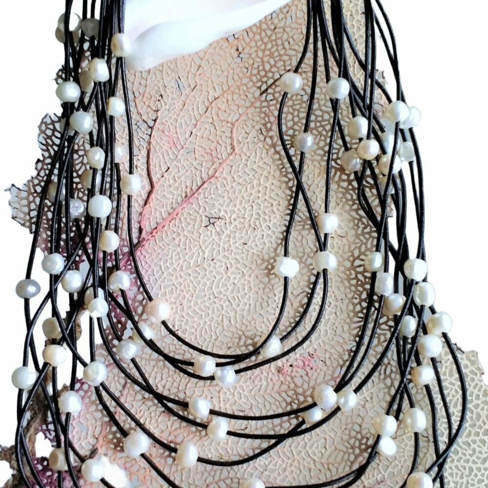 Bohemian Multi Strands Leather Necklace (LN-905031)