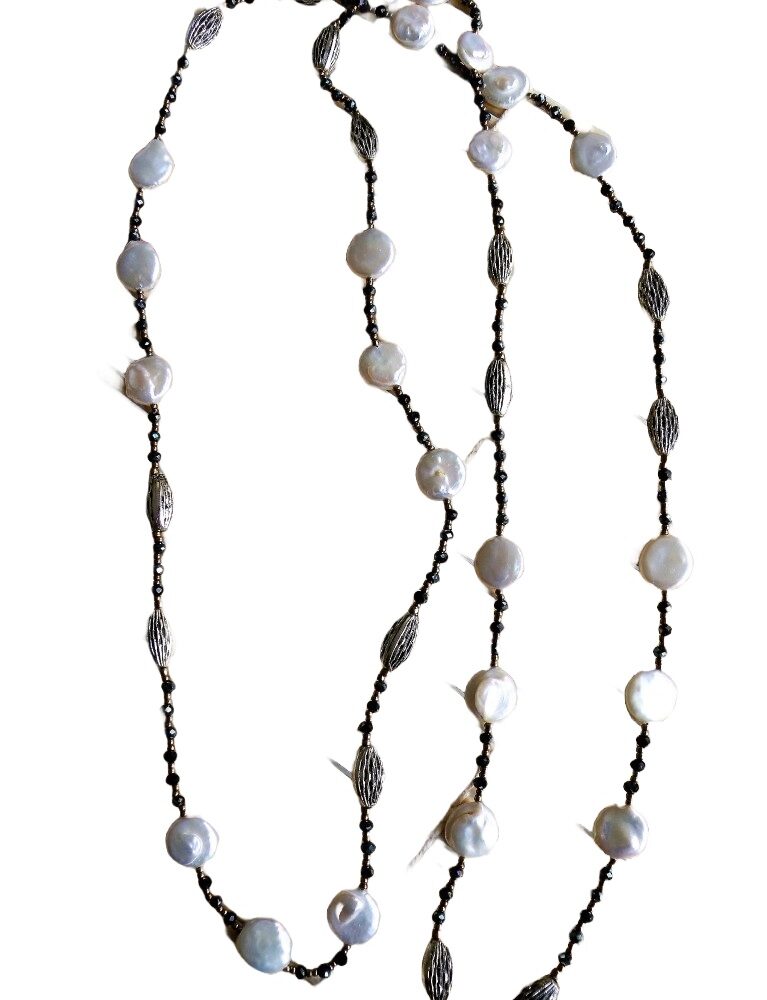 Opera Coin Pearl Necklace (NLM-2501-25)