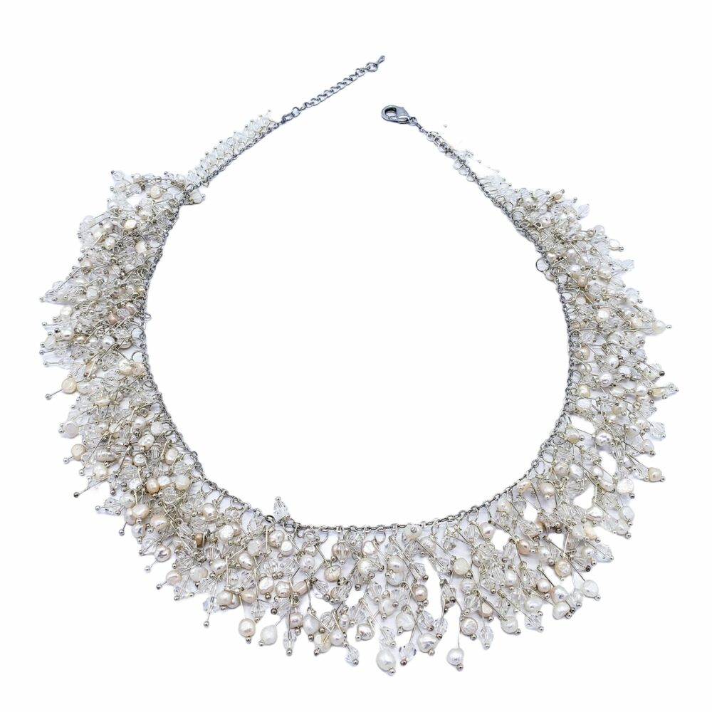 Galaxy White Seed Pearl Necklace (NLM-6500)