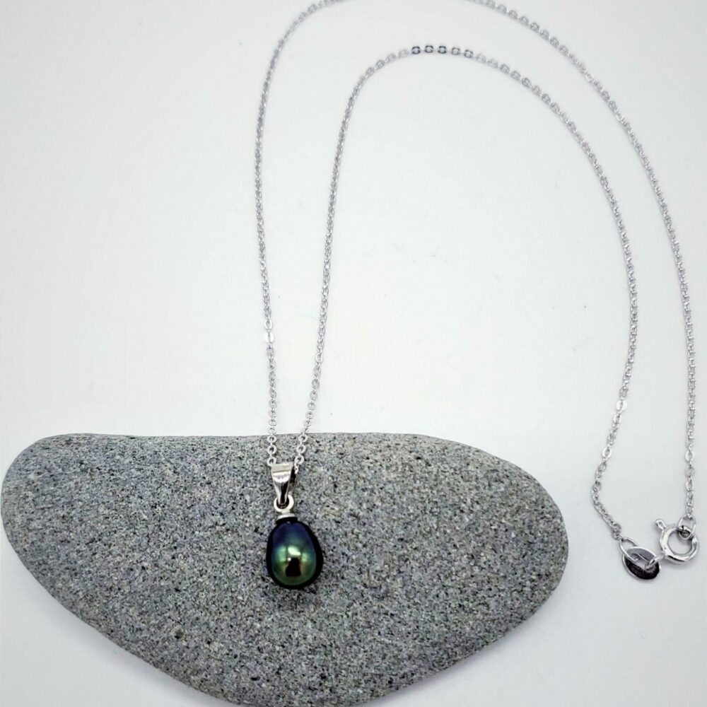 7-8mm Single Pearl Pendant Only - Black / Peacock Color (PD-805129)