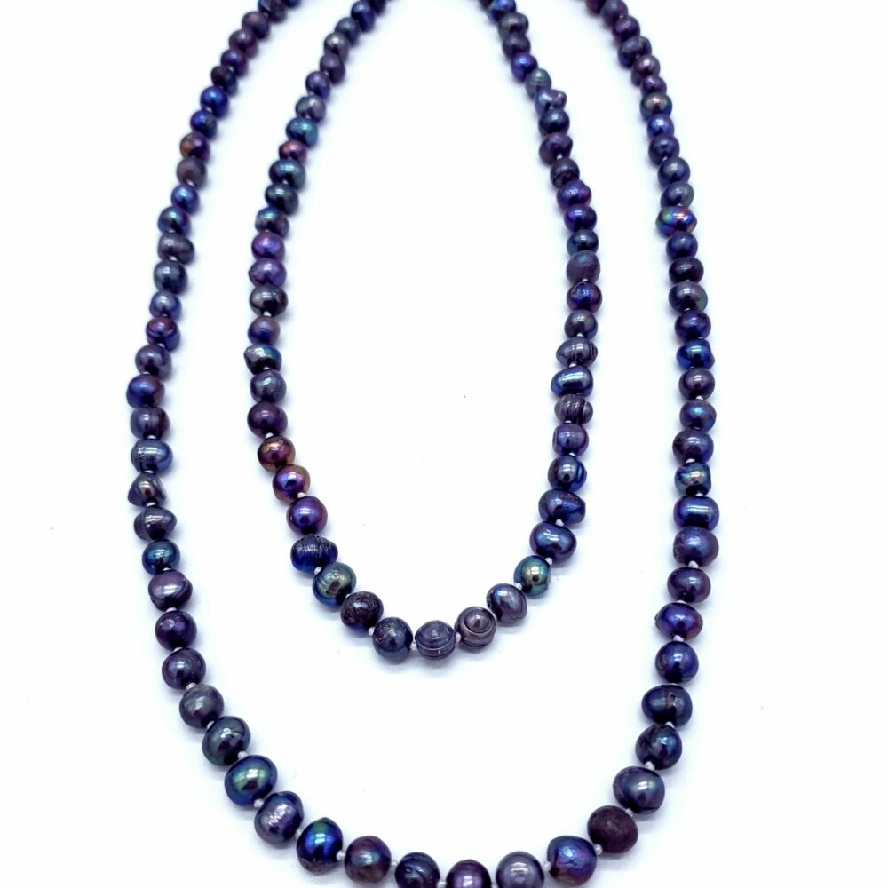 Classic Long Pearl Necklace (PN-190379)