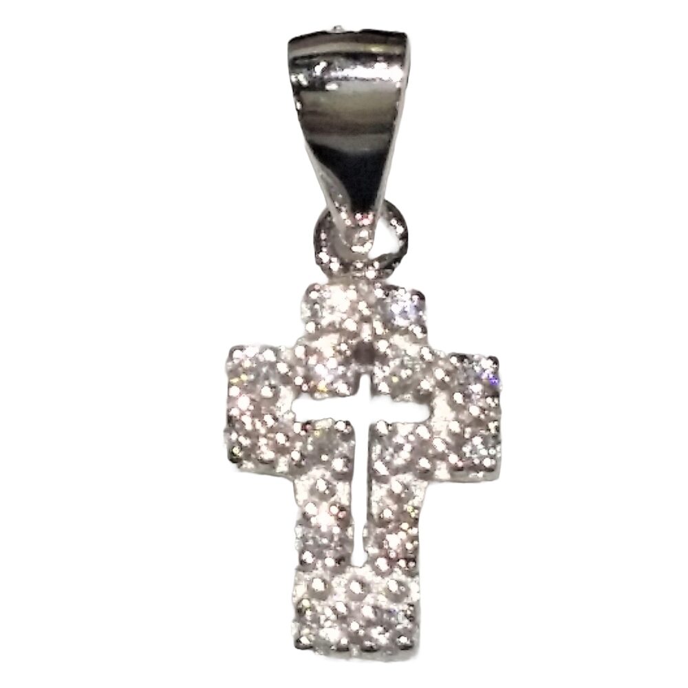 Cross Swarovski Sterling Silver Necklace (SN-903323)